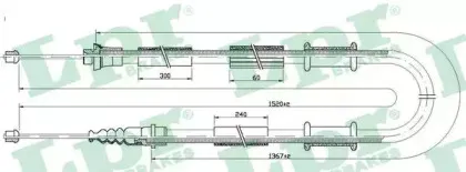 C1245B LPR Трос, стояночная тормозная система