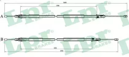 C1399B LPR Трос, стояночная тормозная система