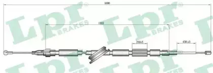 C1519B LPR Трос, стояночная тормозная система