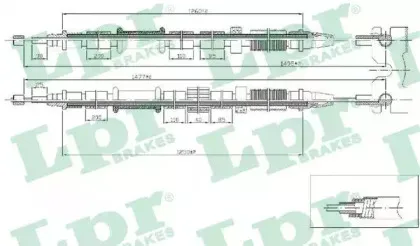 C1674B LPR Трос, стояночная тормозная система