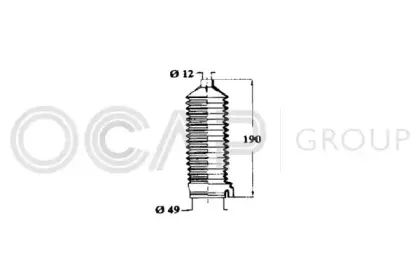 1211250 OCAP Пыльник, рулевое управление