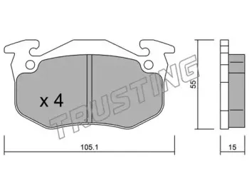 038.5 TRUSTING Комплект тормозных колодок, дисковый тормоз