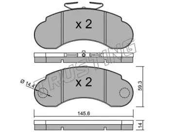 0570 TRUSTING Комплект тормозных колодок, дисковый тормоз