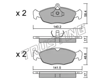 079.0 TRUSTING Комплект тормозных колодок, дисковый тормоз