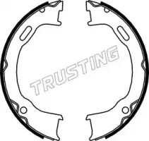 088.239 TRUSTING Комплект тормозных колодок, стояночная тормозная система