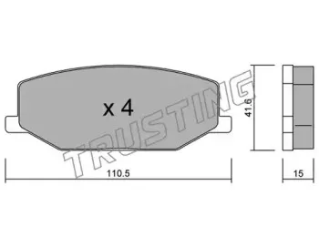 099.0 TRUSTING Комплект тормозных колодок, дисковый тормоз