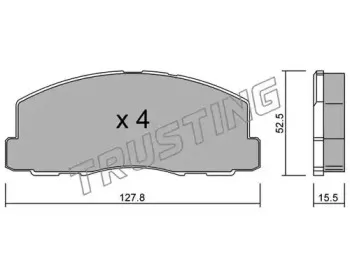 116.0 TRUSTING Комплект тормозных колодок, дисковый тормоз