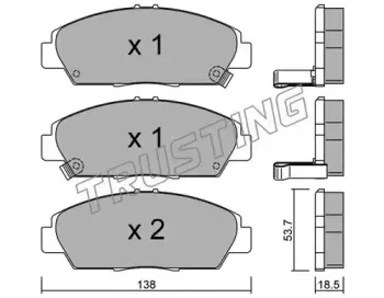 175.0 TRUSTING Комплект тормозных колодок, дисковый тормоз