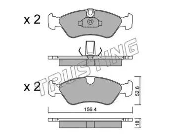 217.0 TRUSTING Комплект тормозных колодок, дисковый тормоз
