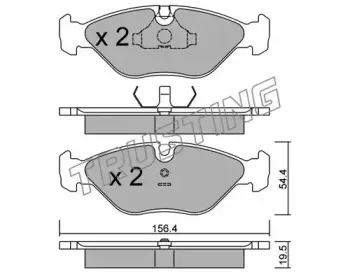 218.0 TRUSTING Комплект тормозных колодок, дисковый тормоз