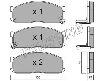 241.1 TRUSTING Комплект тормозных колодок, дисковый тормоз