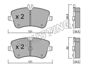 351.0 TRUSTING Комплект тормозных колодок, дисковый тормоз