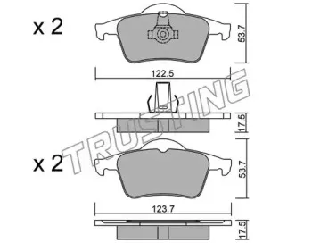 357.0 TRUSTING Комплект тормозных колодок, дисковый тормоз