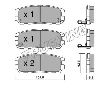 367.0 TRUSTING Комплект тормозных колодок, дисковый тормоз