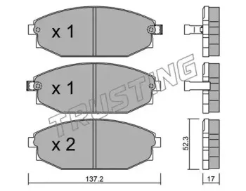372.0 TRUSTING Комплект тормозных колодок, дисковый тормоз
