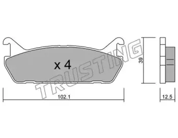 399.0 TRUSTING Комплект тормозных колодок, дисковый тормоз