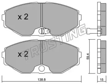 420.0 TRUSTING Комплект тормозных колодок, дисковый тормоз