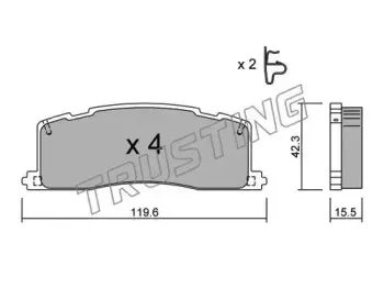 441.0 TRUSTING Комплект тормозных колодок, дисковый тормоз