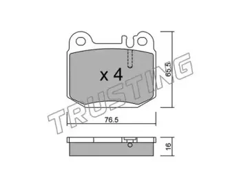 580.0 TRUSTING Комплект тормозных колодок, дисковый тормоз