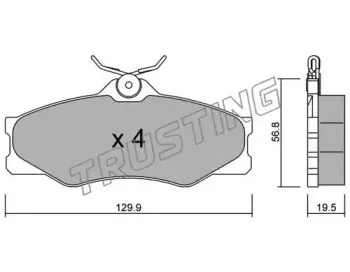 652.0 TRUSTING Комплект тормозных колодок, дисковый тормоз