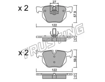 660.0 TRUSTING Комплект тормозных колодок, дисковый тормоз