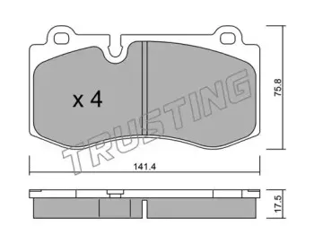 685.0 TRUSTING Комплект тормозных колодок, дисковый тормоз