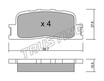 769.0 TRUSTING Комплект тормозных колодок, дисковый тормоз