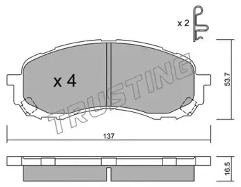 778.0 TRUSTING Комплект тормозных колодок, дисковый тормоз
