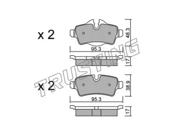 785.0 TRUSTING Комплект тормозных колодок, дисковый тормоз