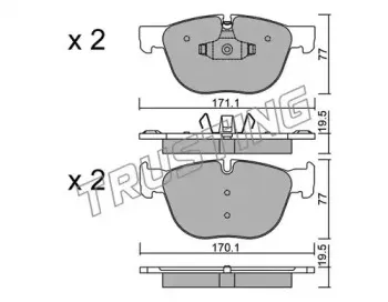 786.0 TRUSTING Комплект тормозных колодок, дисковый тормоз
