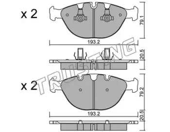 787.0 TRUSTING Комплект тормозных колодок, дисковый тормоз