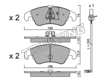 791.0W TRUSTING Комплект тормозных колодок, дисковый тормоз