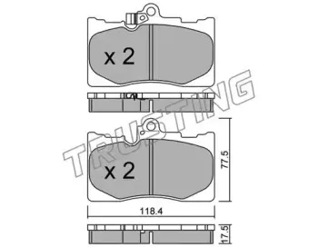 815.0 TRUSTING Комплект тормозных колодок, дисковый тормоз
