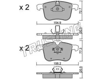 829.0 TRUSTING Комплект тормозных колодок, дисковый тормоз