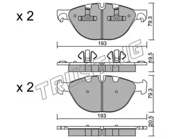 839.0 TRUSTING Комплект тормозных колодок, дисковый тормоз