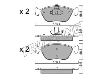849.0 TRUSTING Комплект тормозных колодок, дисковый тормоз