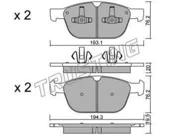 851.0 TRUSTING Комплект тормозных колодок, дисковый тормоз