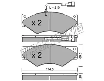 866.1 TRUSTING Комплект тормозных колодок, дисковый тормоз