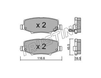880.0 TRUSTING Комплект тормозных колодок, дисковый тормоз