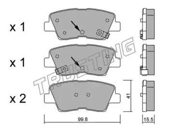 903.1 TRUSTING Комплектующие, тормозная колодка