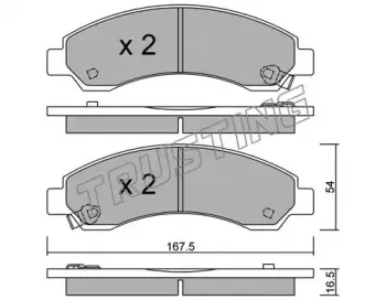 905.0 TRUSTING Комплектующие, тормозная колодка