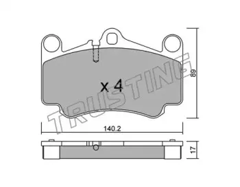 910.0 TRUSTING Комплектующие, тормозная колодка