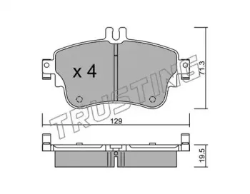 980.0 TRUSTING Комплект тормозных колодок, дисковый тормоз