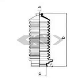 83793 SPIDAN Пыльник, рулевое управление