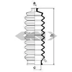 83822 SPIDAN Пыльник, рулевое управление