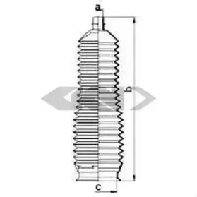 83905 SPIDAN Пыльник, рулевое управление