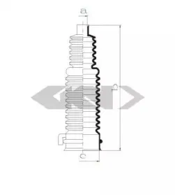 83956 SPIDAN Пыльник, рулевое управление