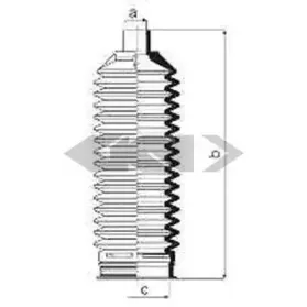 84034 SPIDAN Пыльник, рулевое управление