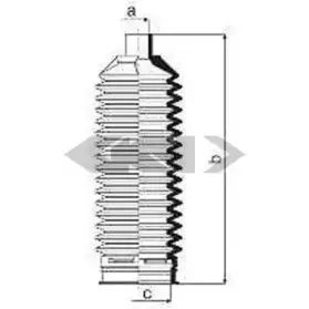 84035 SPIDAN Пыльник, рулевое управление