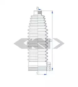 84104 SPIDAN Пыльник, рулевое управление